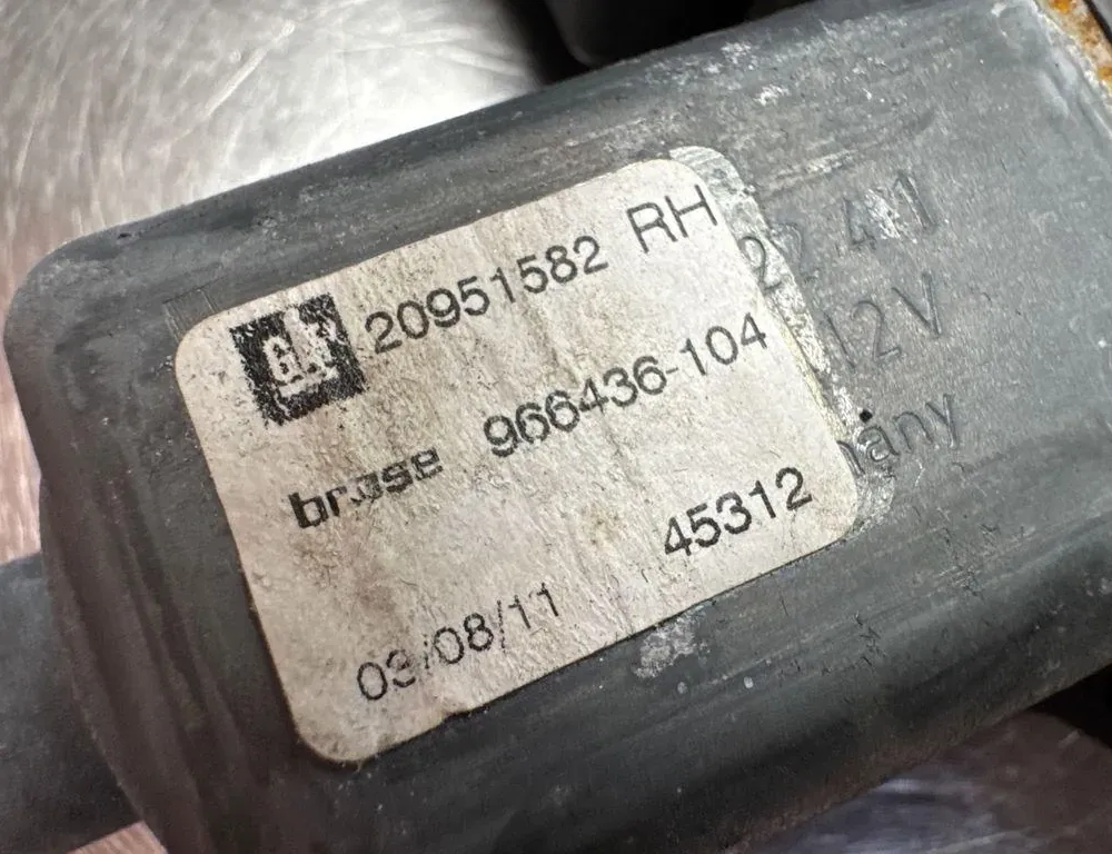 OPEL Insignia A (2008-2016) Front Right Door Window Regulator 966436104,20951582,45312 34540863