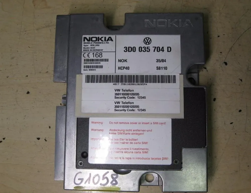 VOLKSWAGEN Phaeton 1 generation (2002-2016) Other Control Units NOKIA,3D0035704D 23165917