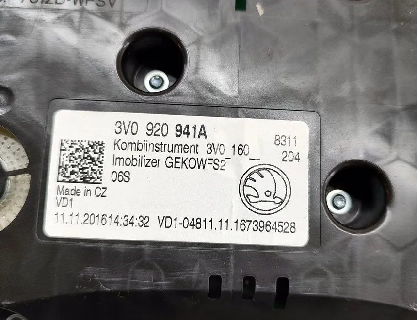 SKODA Superb 3 generation (2015-2023) Speedometer A2C99005900,A2C53427456AS,A2C53427456,3V0920941A 24542300