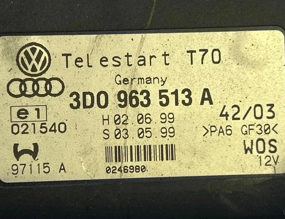 VOLKSWAGEN Phaeton 1 generation (2002-2016) Autonomous heating control unit 3D0963513A 35037454