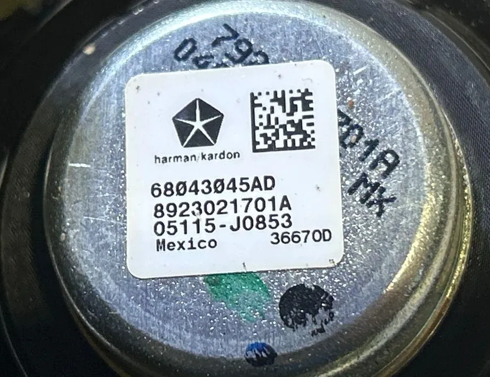 DODGE Challenger 3 generation (2008-2024) Dashboard Sound Speaker 68043045AD,8923021701A 35038499